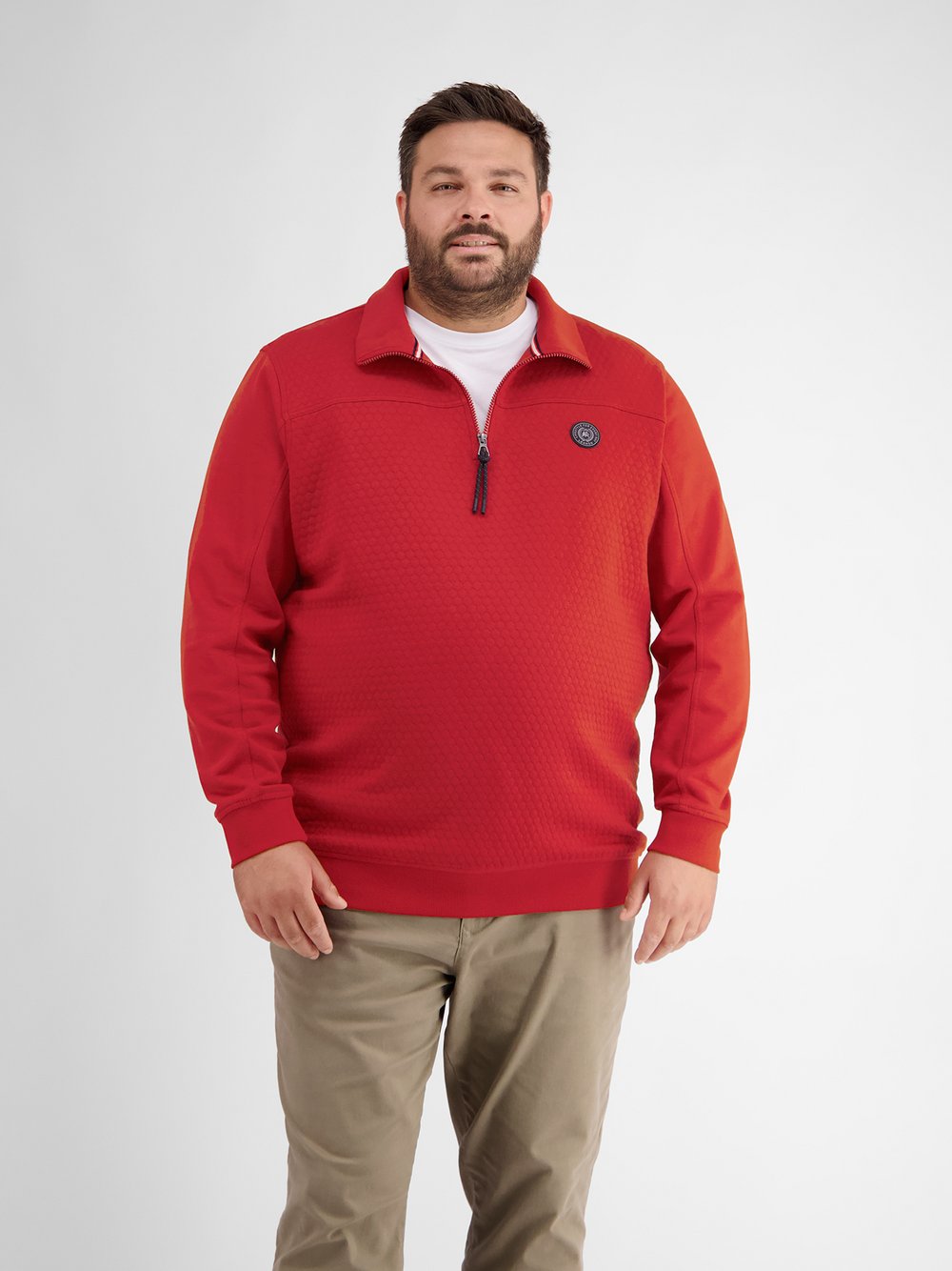 LERROS Sweatshirt Herren Baumwolle rot, 6XL