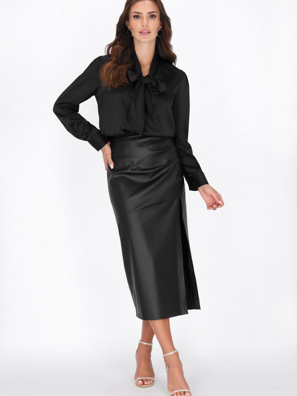 Faina Bluse Damen schwarz, XL