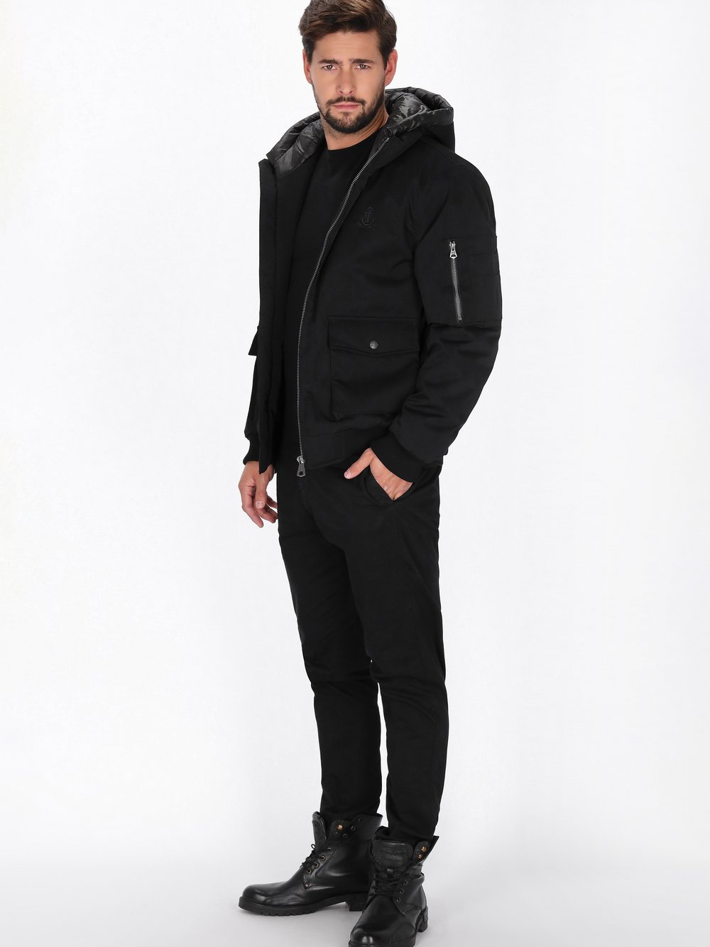 Dreimaster Jacke Herren schwarz, XXL