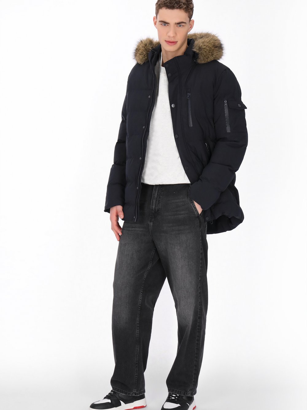 Mo Mantel Herren blau, XL