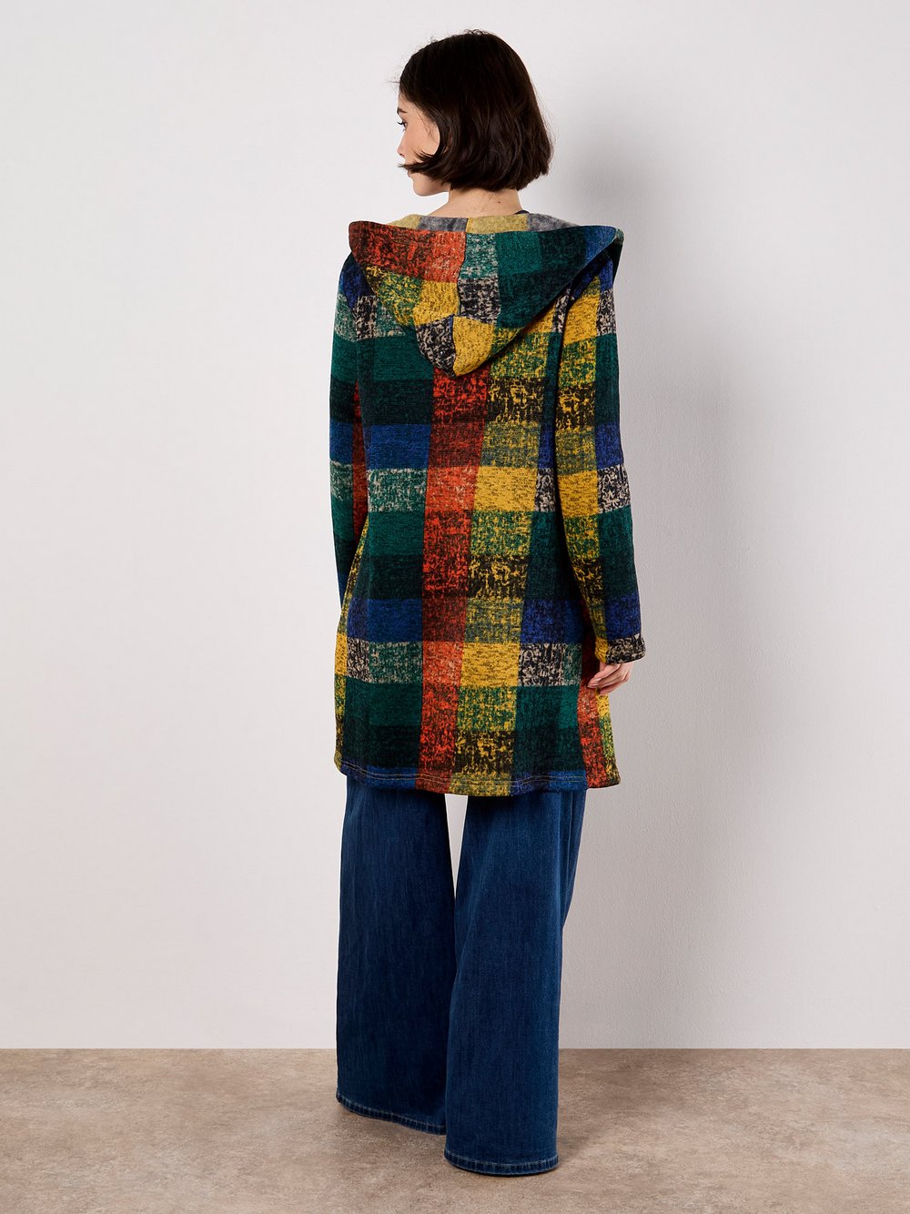 Apricot Jacke Damen orange kariert, 34