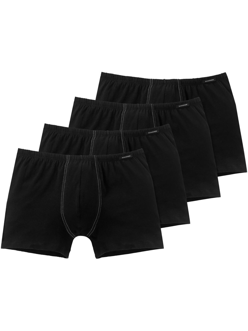 Thumbnail - Schiesser Retro Boxer  Herren Jersey schwarz, S