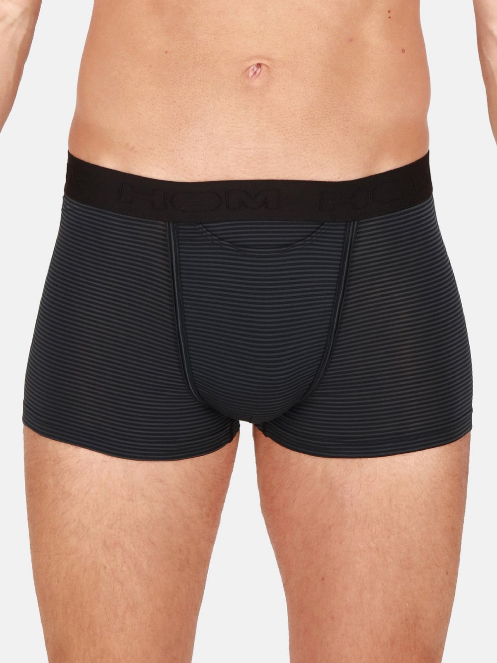 Thumbnail - HOM Retro Short  Herren Modal schwarz gestreift, S