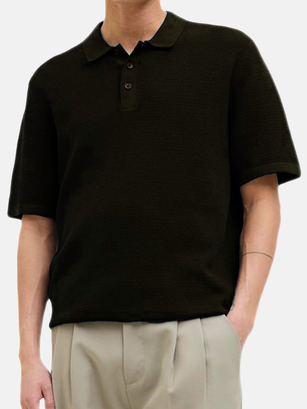 Jack & Jones Poloshirt im 2er-Pack George Herren Baumwolle schwarz, XXL