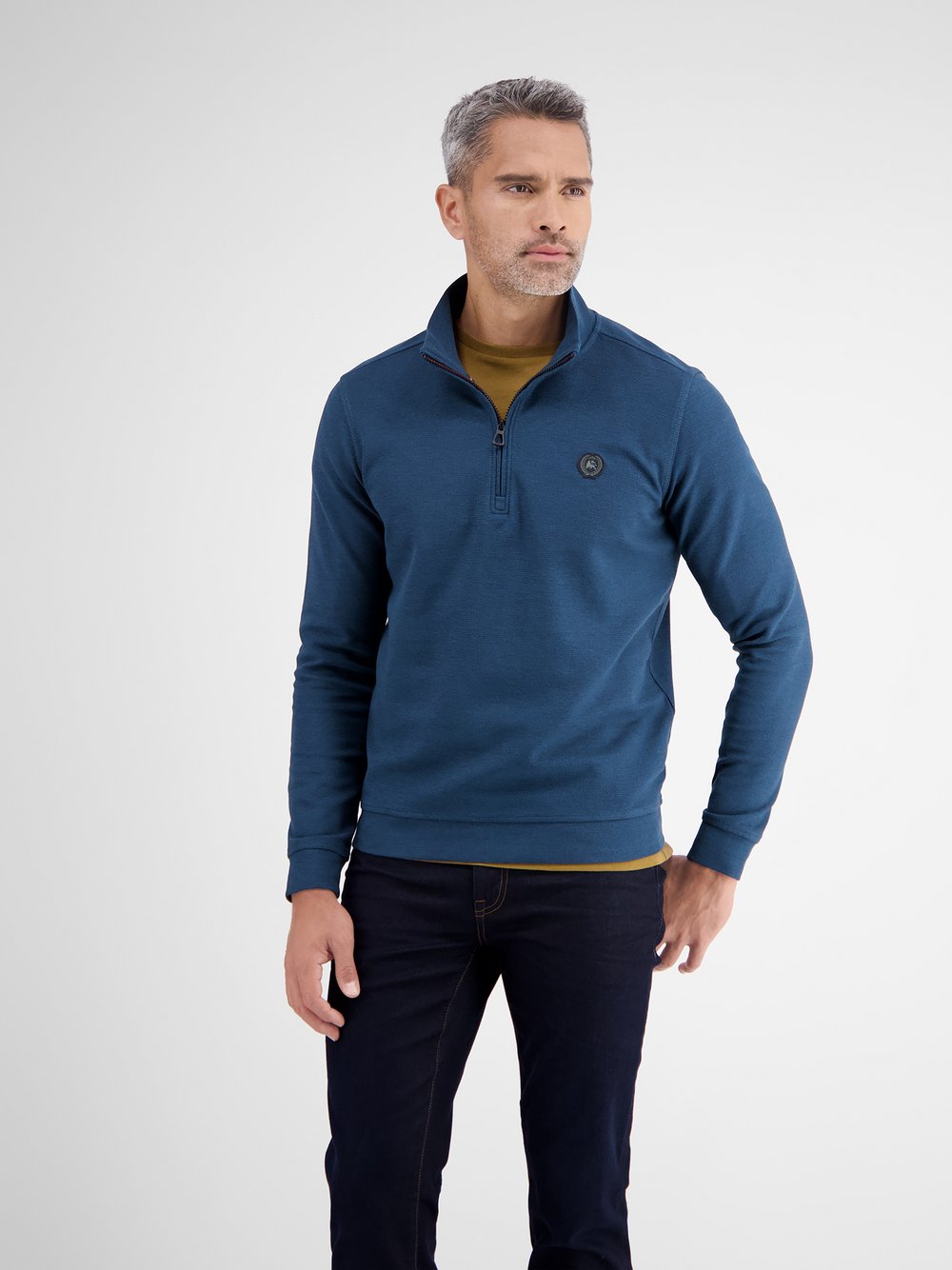 LERROS Sweatshirt Herren Baumwolle blau, S