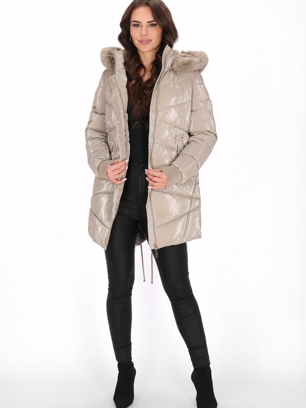 Faina Mantel Damen beige, XS