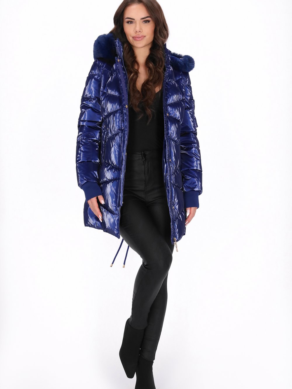 Faina Mantel Damen blau, M