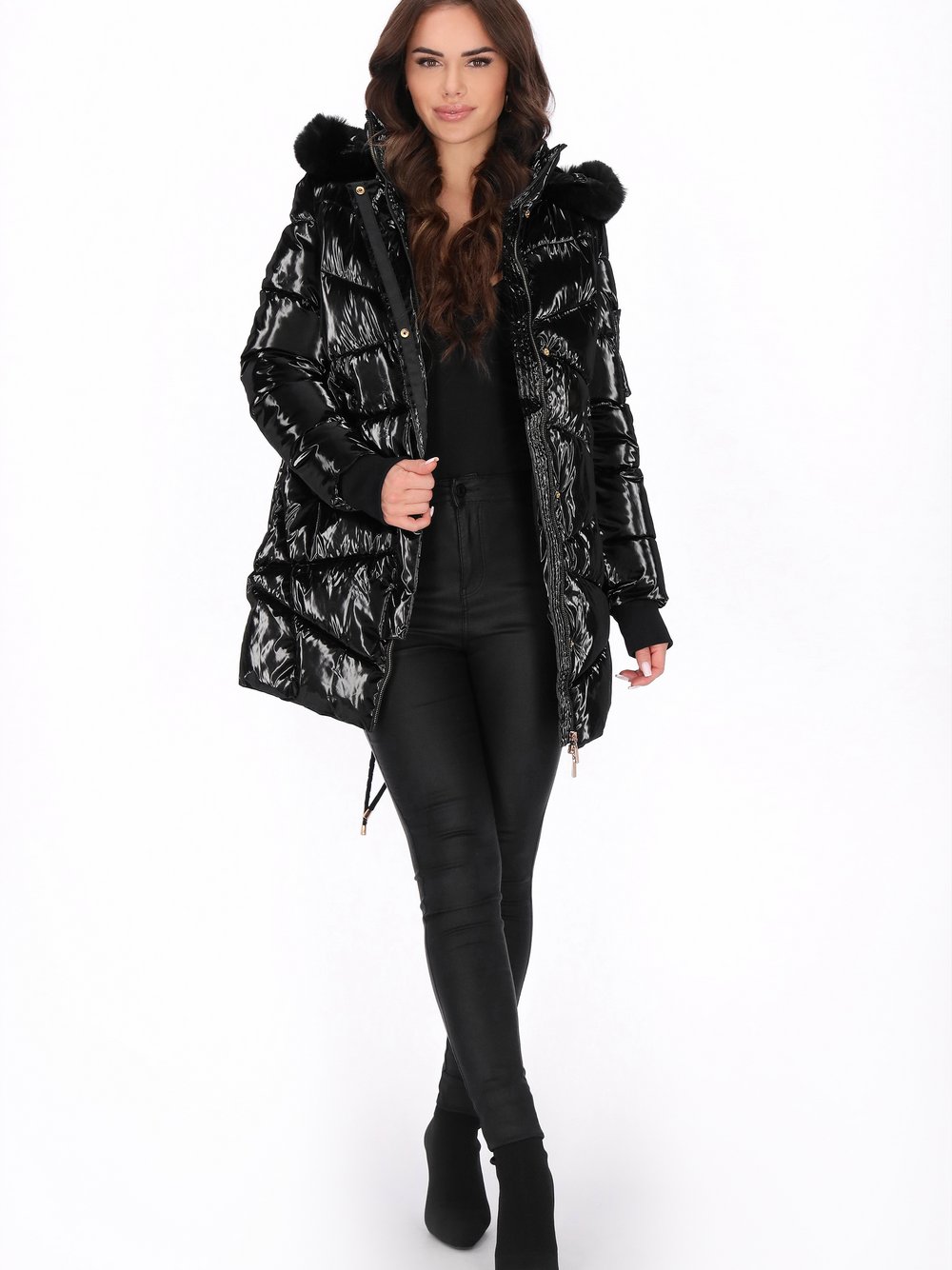 Faina Mantel Damen schwarz, M