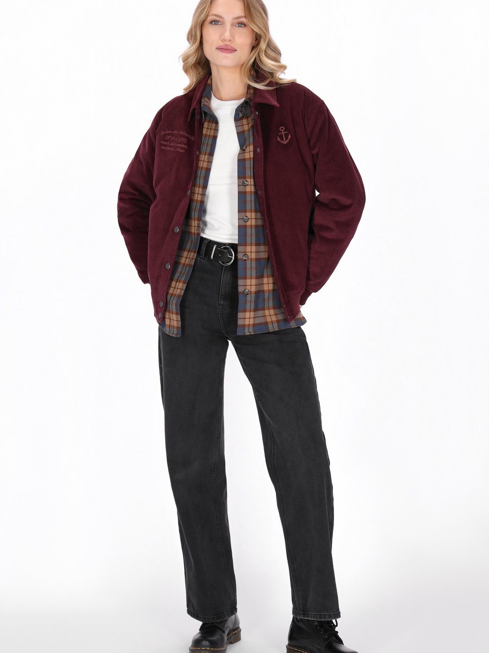 Dreimaster Jacke Damen Baumwolle rot, S