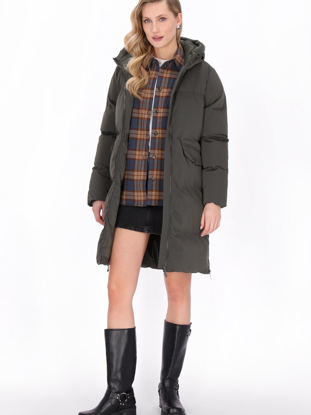 Dreimaster Mantel Damen grün, XL