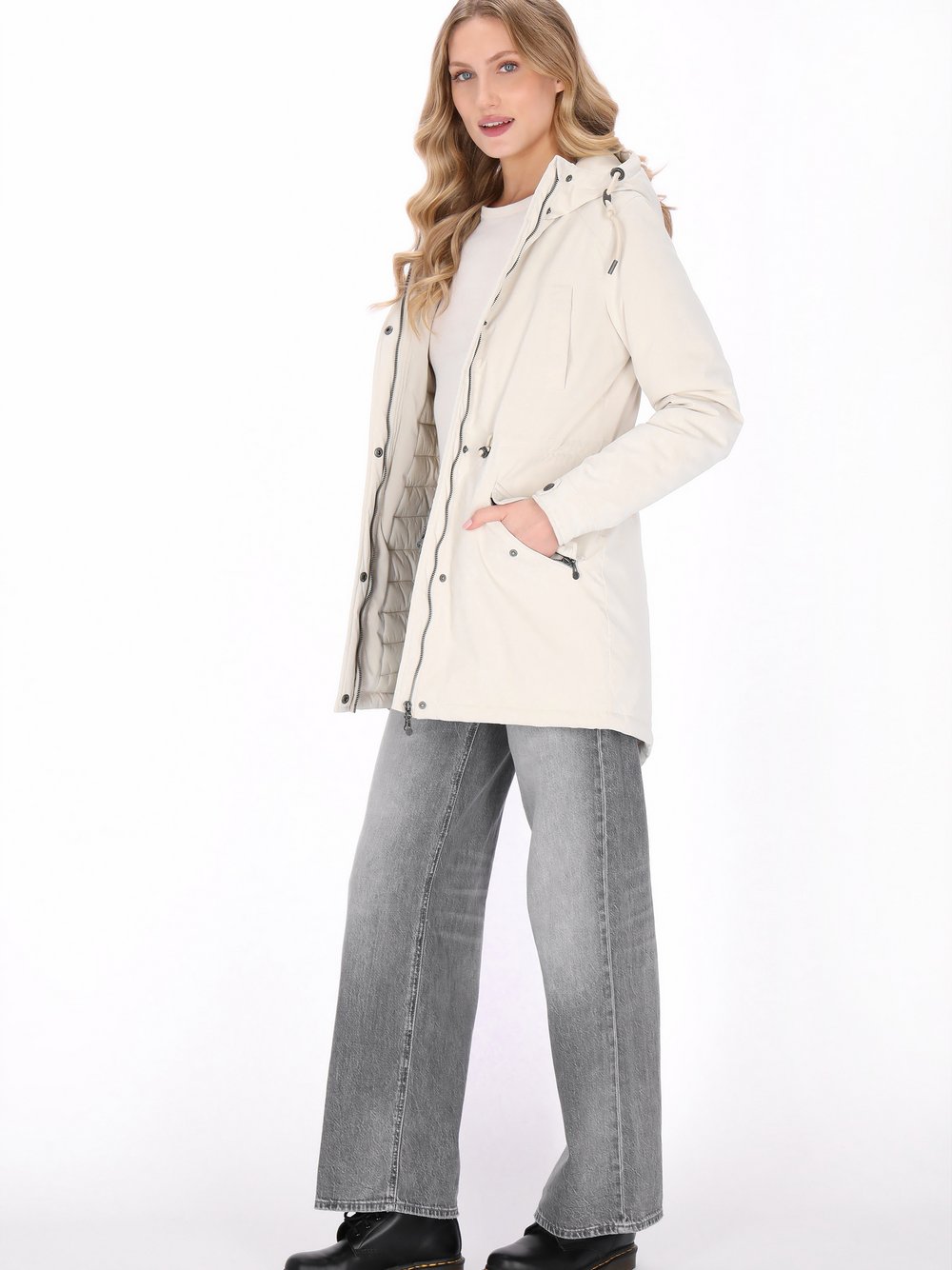 Dreimaster Parka Damen beige, S