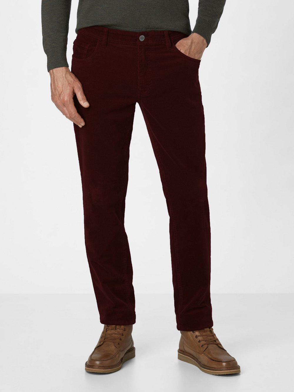 Thumbnail - Redpoint Cordhose Herren Baumwolle rot, 34-34