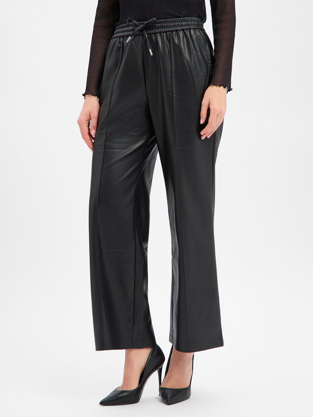 zero Kunstleder-Hose Damen schwarz, 40