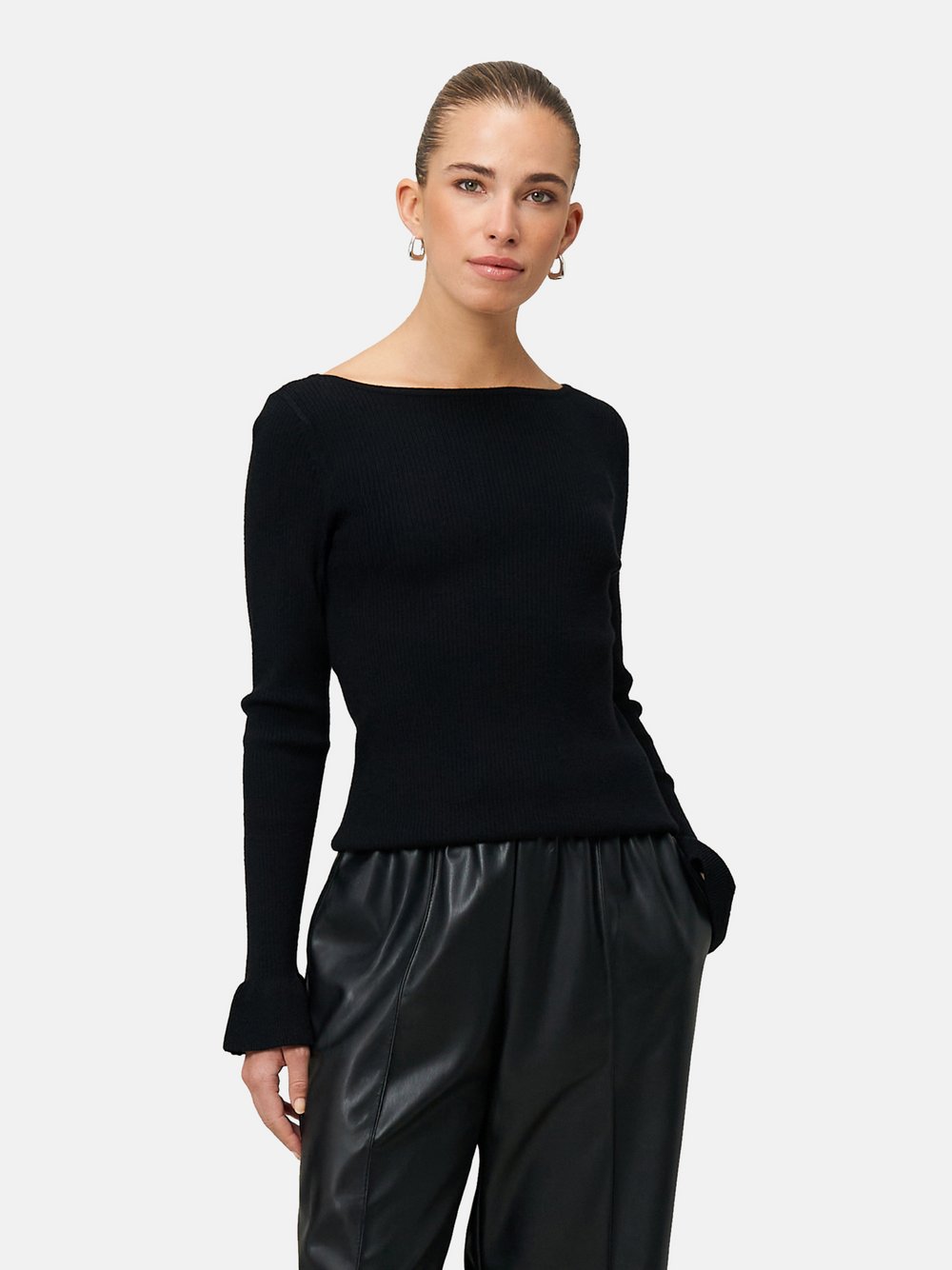 zero Pullover Damen Viskose schwarz, 38