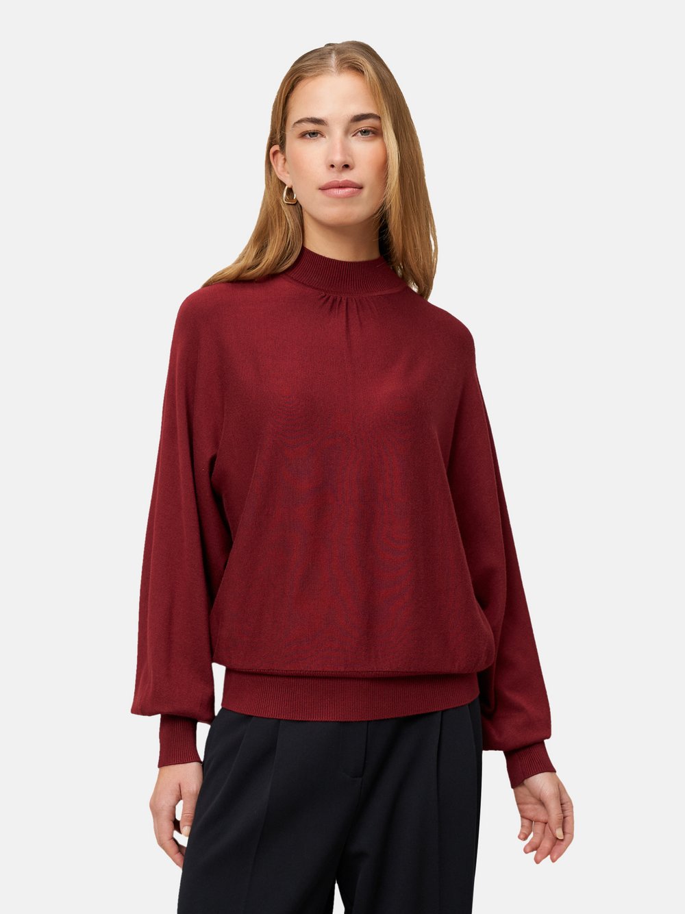 zero Feinstrickpullover Damen Viskose rot, 34