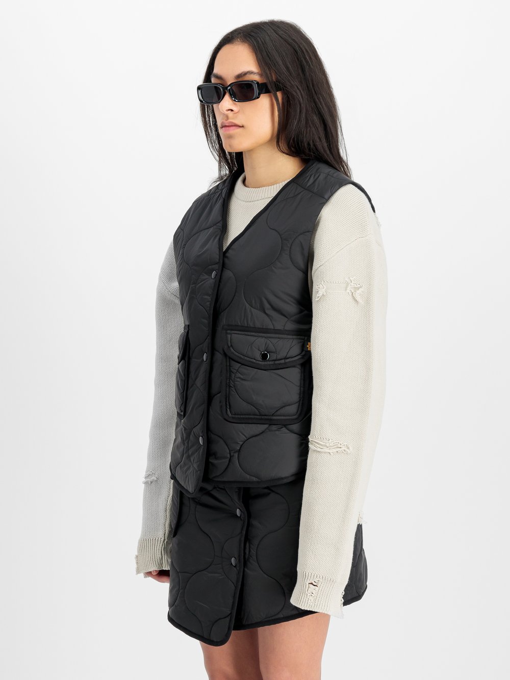 Alpha Industries Weste Damen schwarz, S