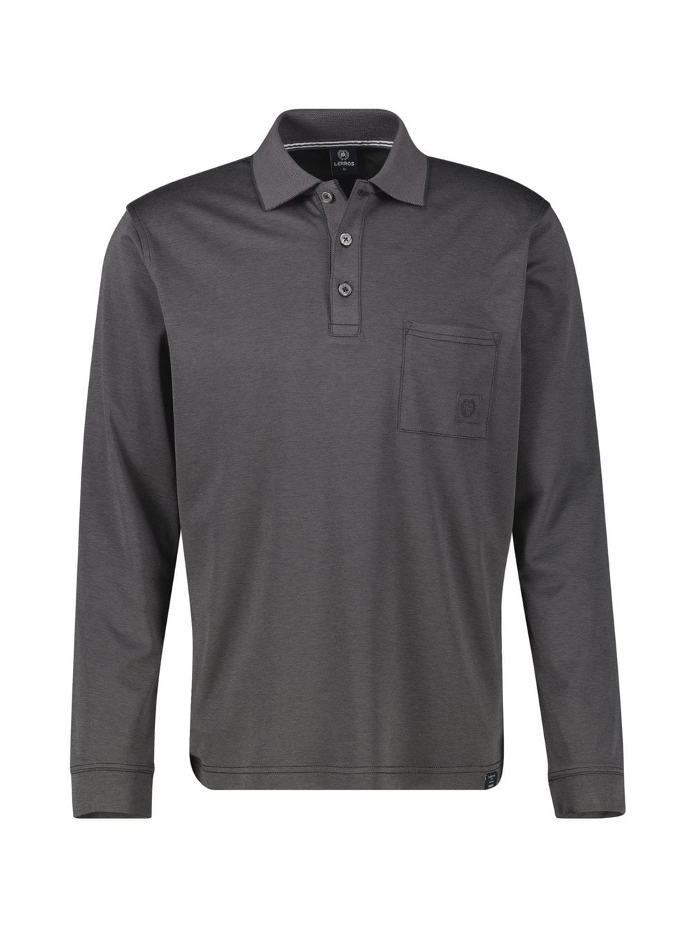 LERROS Langarm-Poloshirt Herren Baumwolle schwarz, XXL
