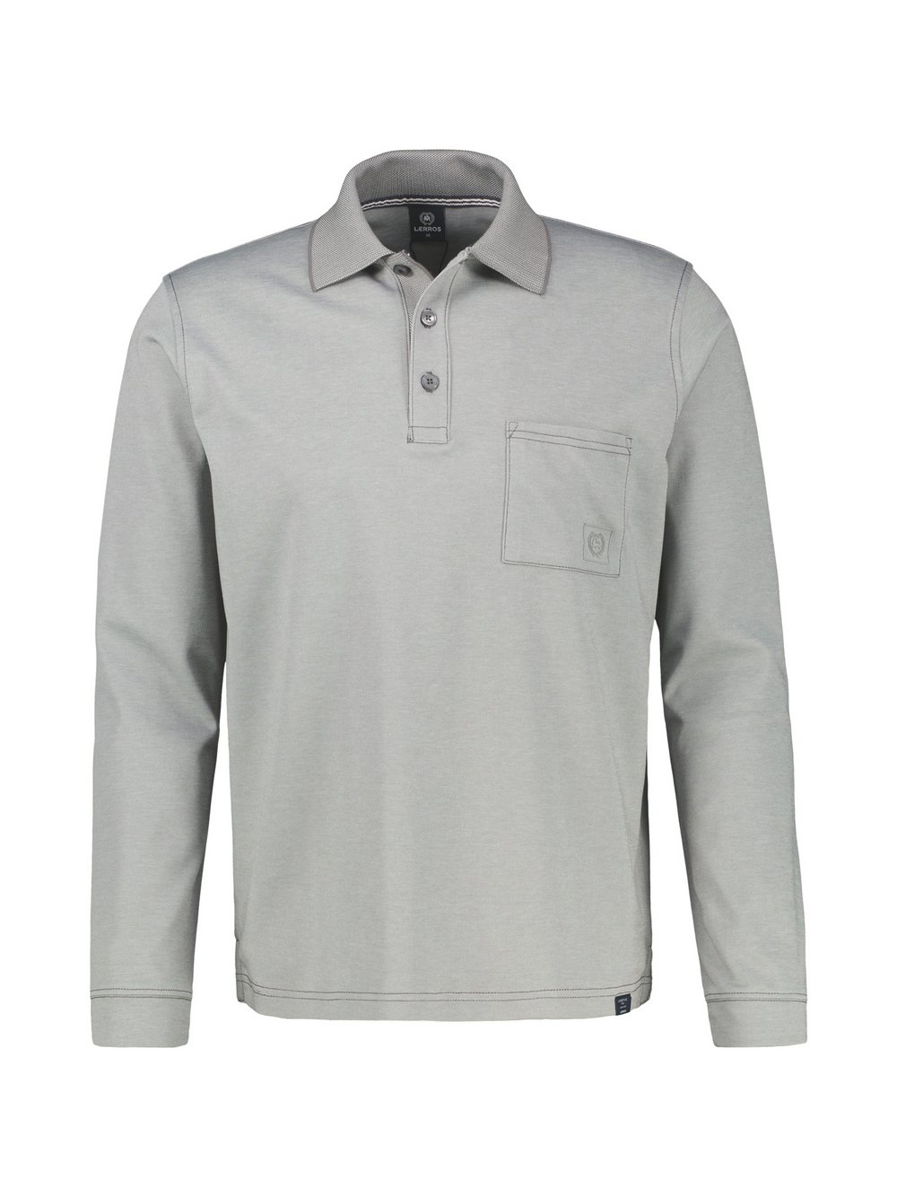 LERROS Poloshirt Herren Baumwolle grau, 4XL
