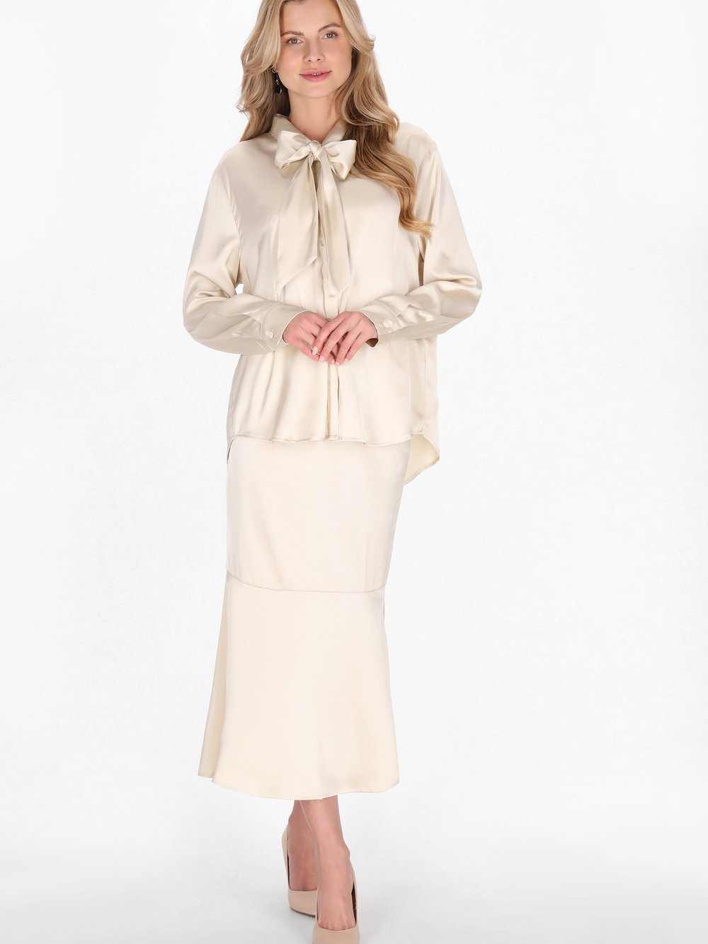 Usha Bluse Damen beige, L