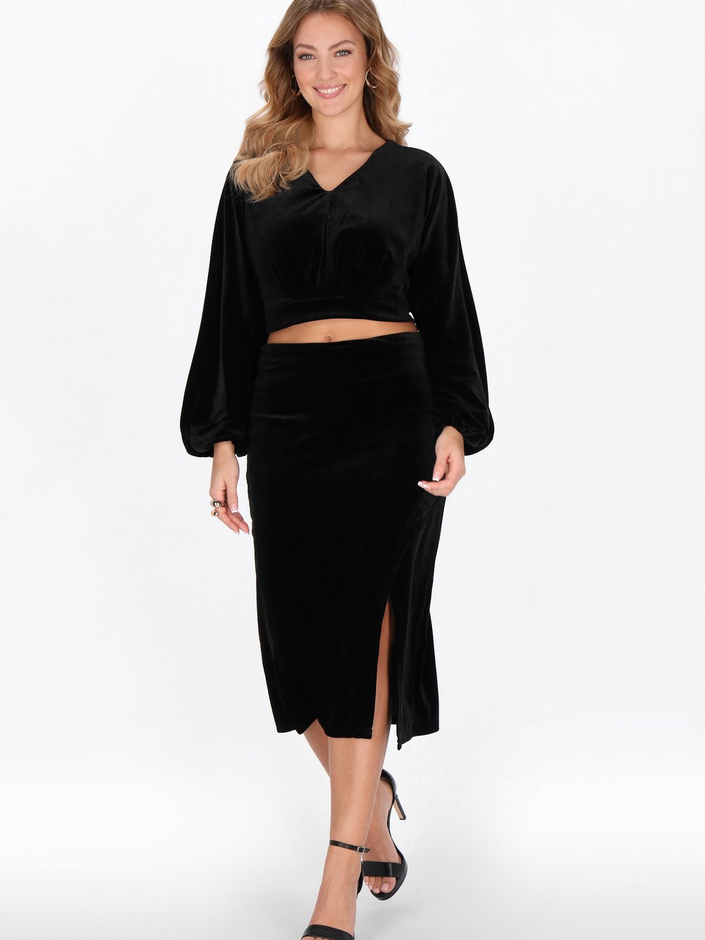 Faina Bluse Damen schwarz, XL