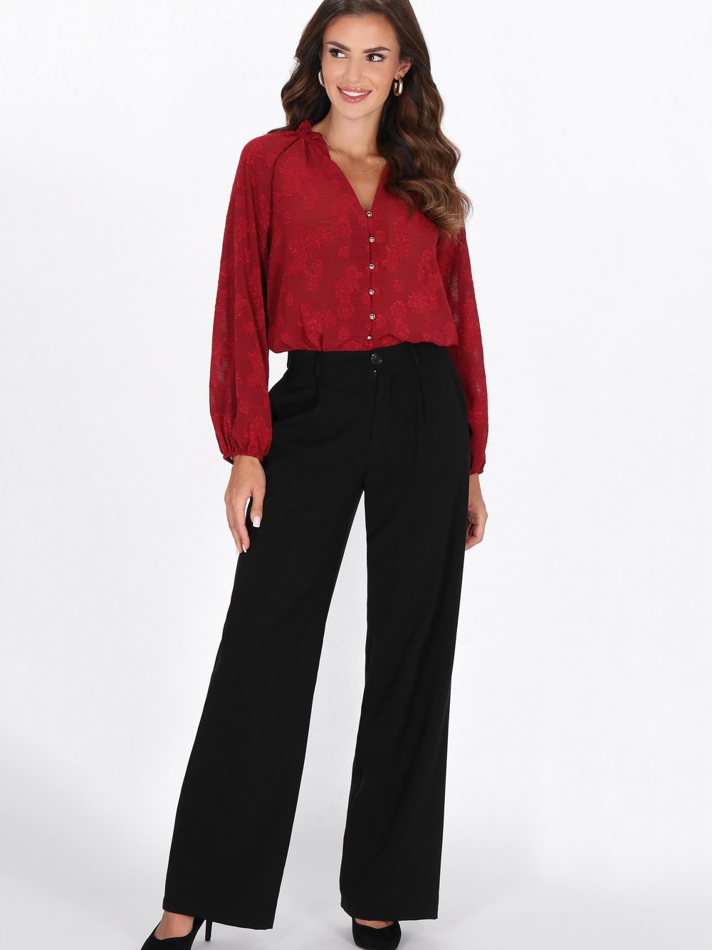 Faina Bluse Damen rot, L