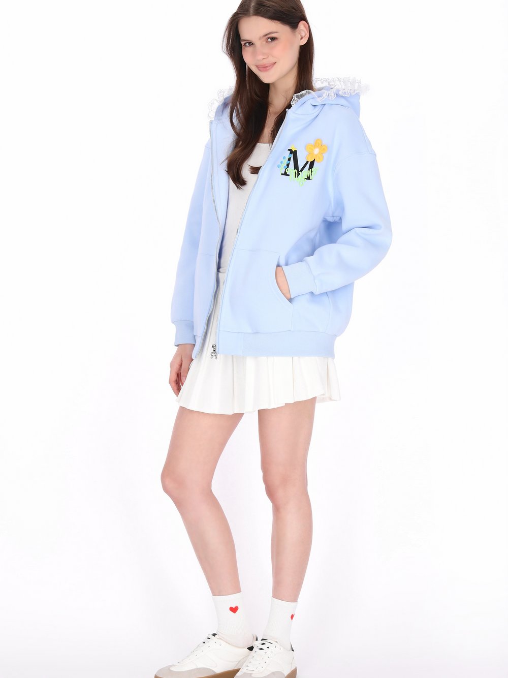 MyMo Kapuzenjacke Damen Baumwolle blau, S