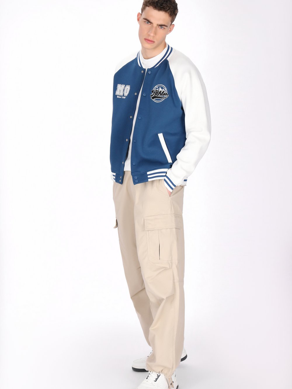 Mo Sweatshirt Herren Baumwolle mehrfarbig, L