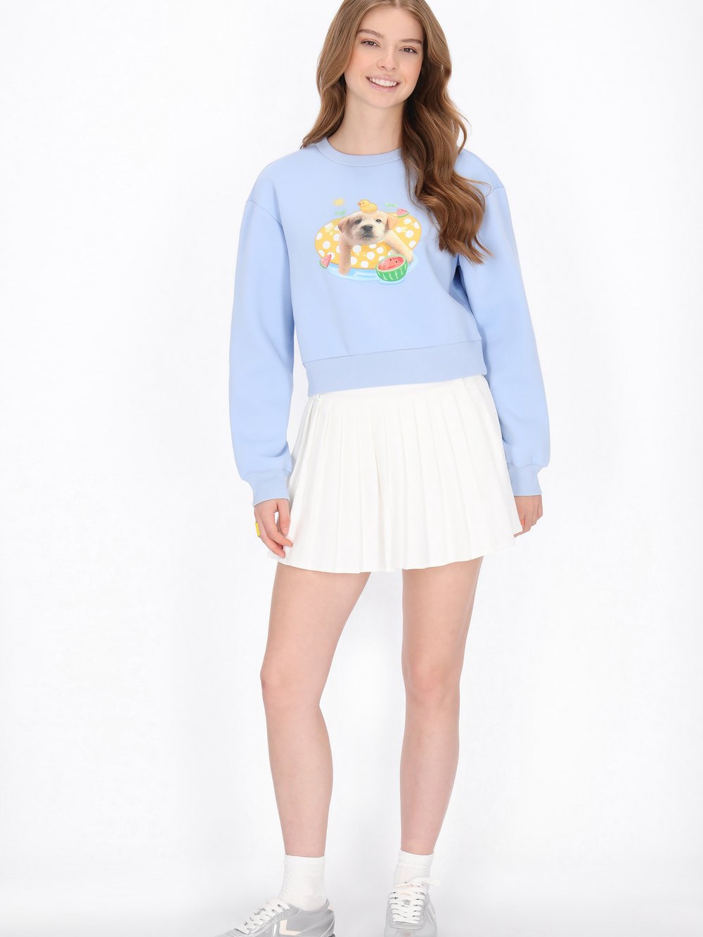 MyMo Sweatshirt Damen Baumwolle blau, XL