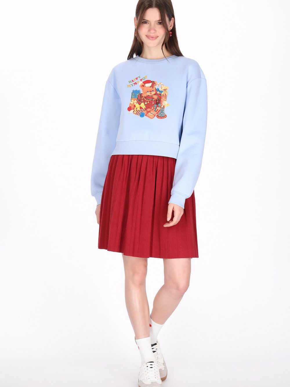 MyMo Sweatshirt Damen Baumwolle blau, L