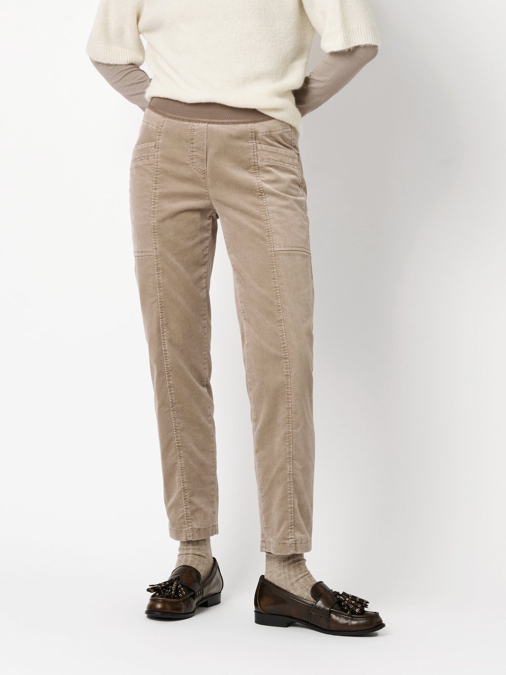 Thumbnail - TONI Hose Damen Baumwolle beige, 38