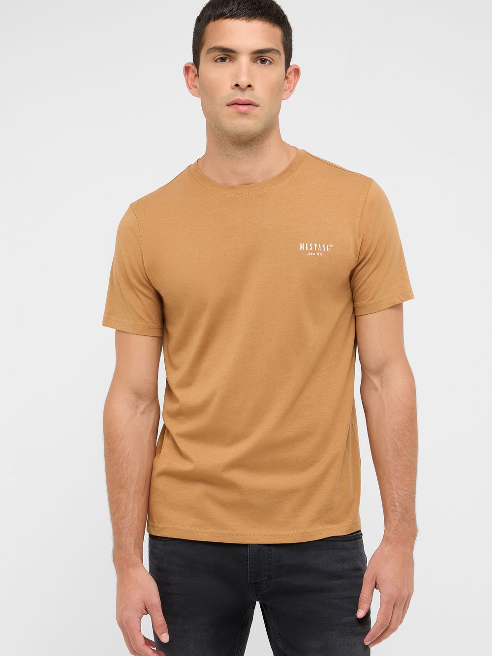 Thumbnail - Mustang T-Shirt Herren Baumwolle braun, L