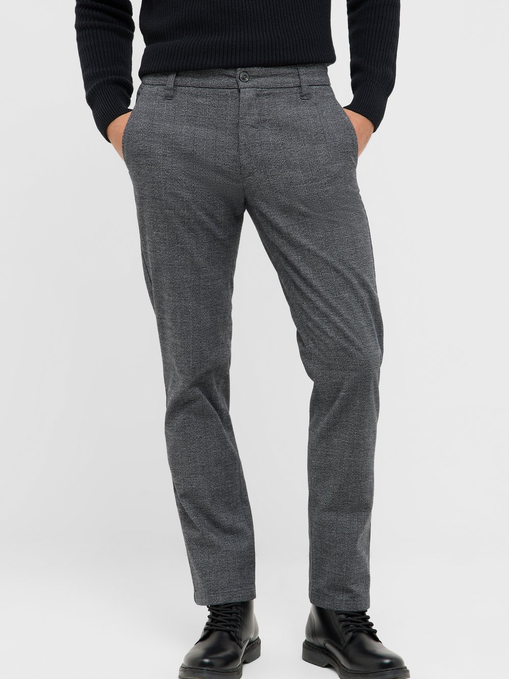 Mustang Chino Hose Herren Baumwolle grau, 32-32