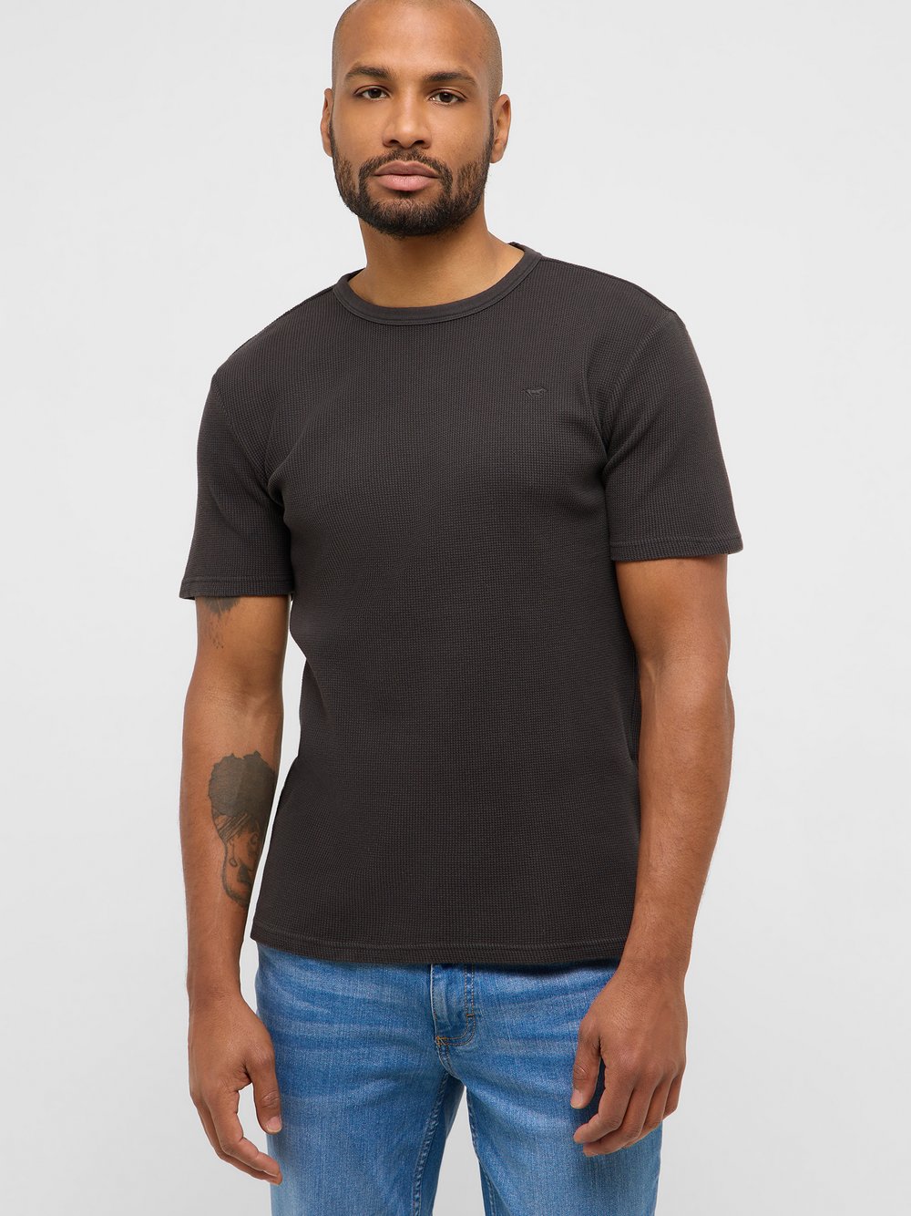 Mustang T-Shirt Herren Baumwolle grau, L