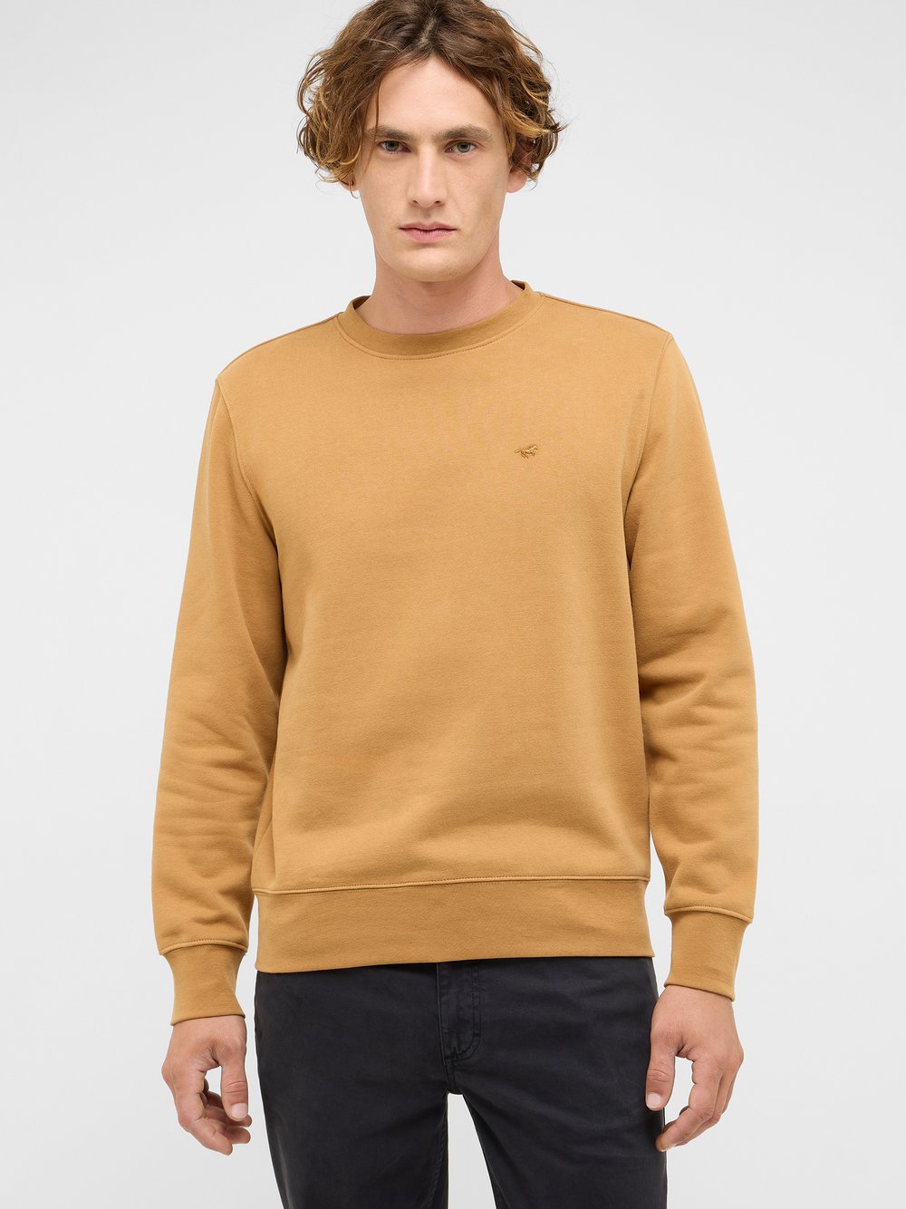 Mustang Sweatshirt Herren Baumwolle braun, XXL