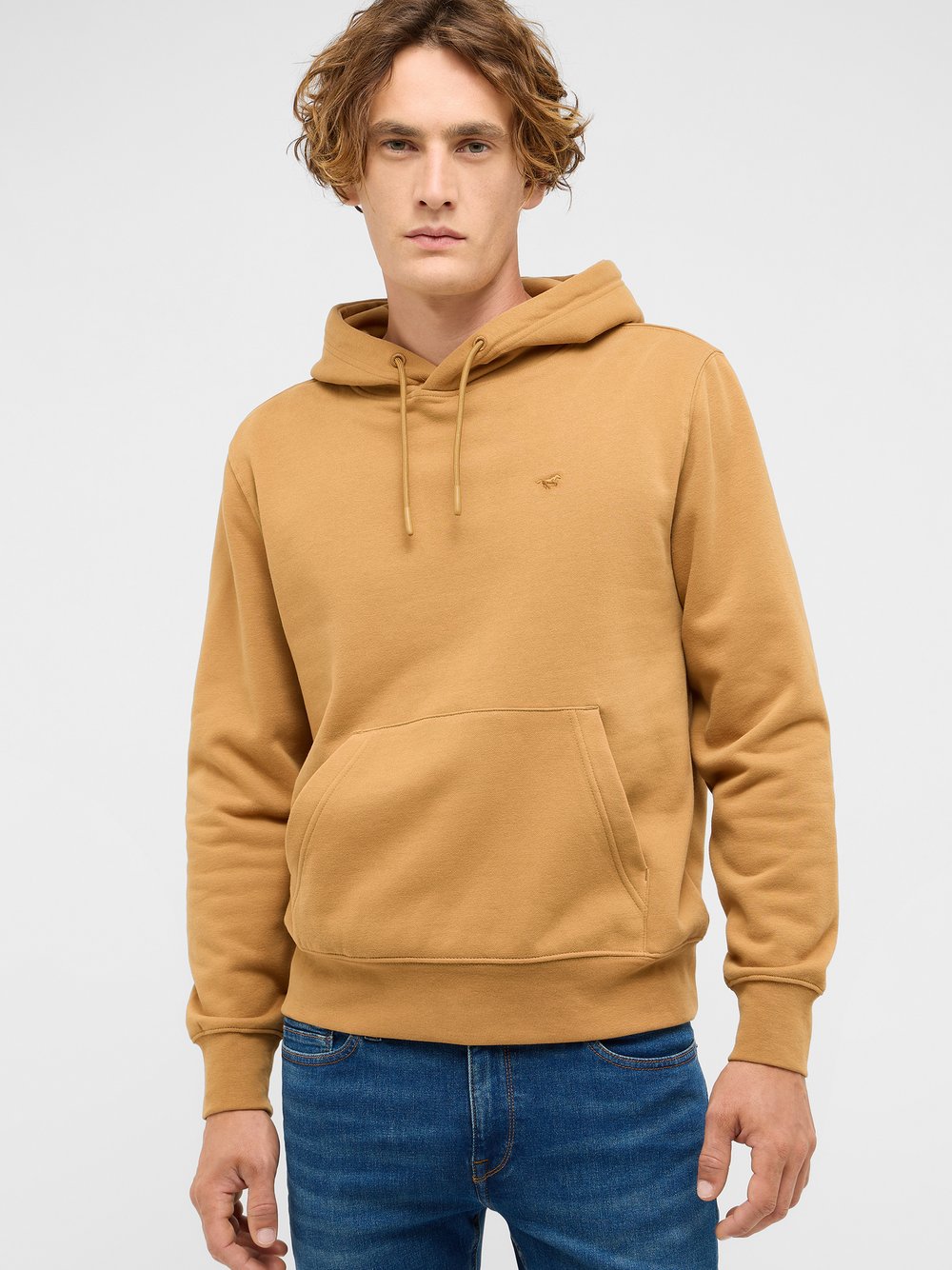 Mustang Hoodie Herren Baumwolle braun, L