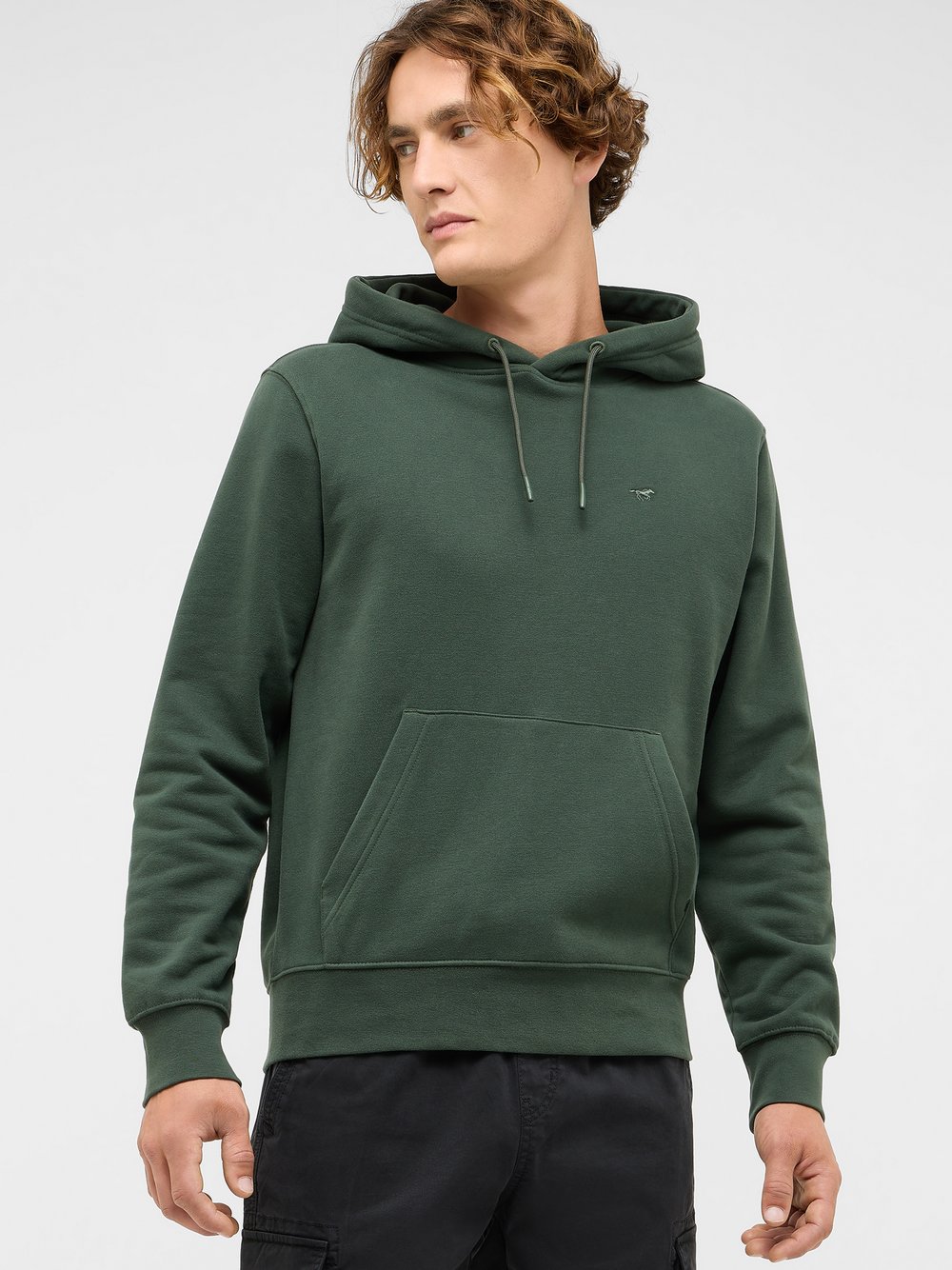 Mustang Hoodie Herren Baumwolle grün, L