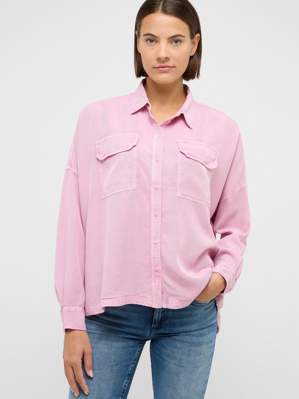Mustang Bluse Damen Lyocell rosa, 38
