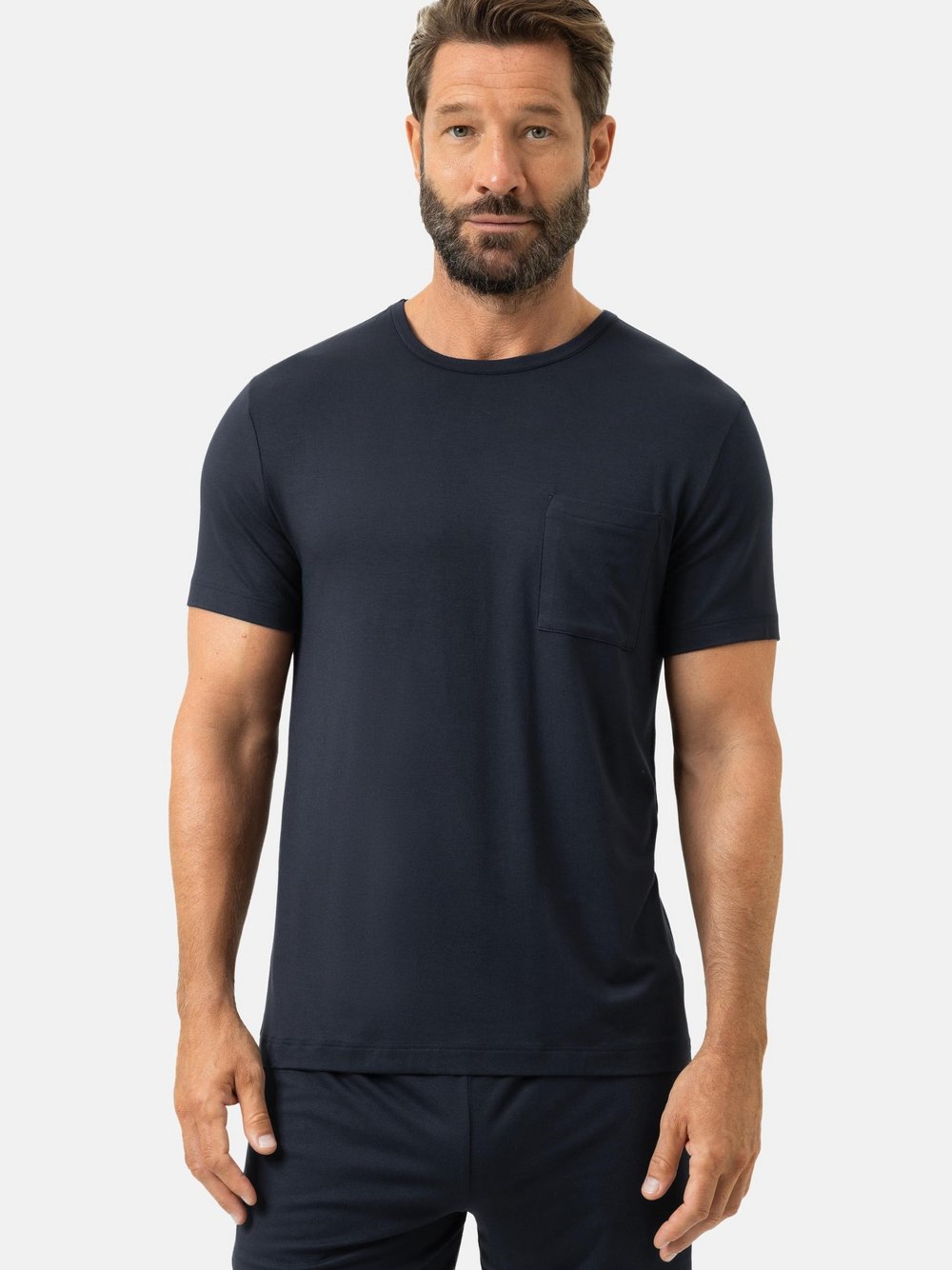 Mey Schlafanzug Oberteil Herren Modal blau, L