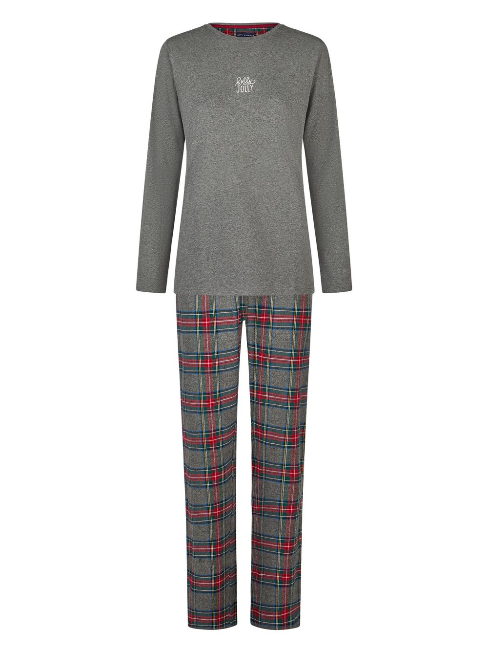 HAPPY SHORTS Pyjama  Damen Jersey mehrfarbig kariert, XL