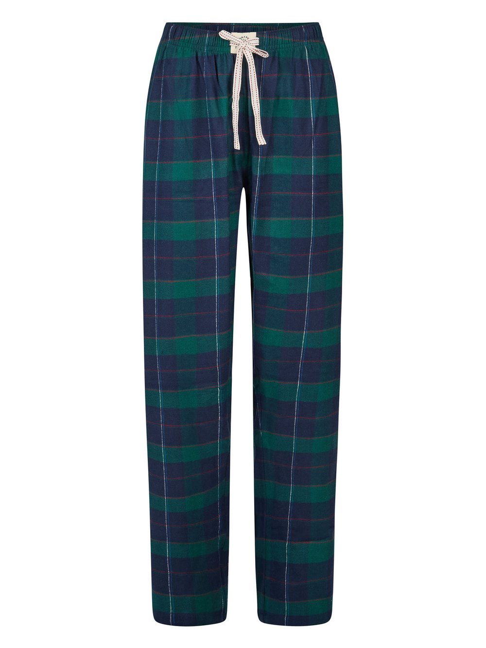 HAPPY SHORTS Pyjamahose Damen Jersey grün kariert, L