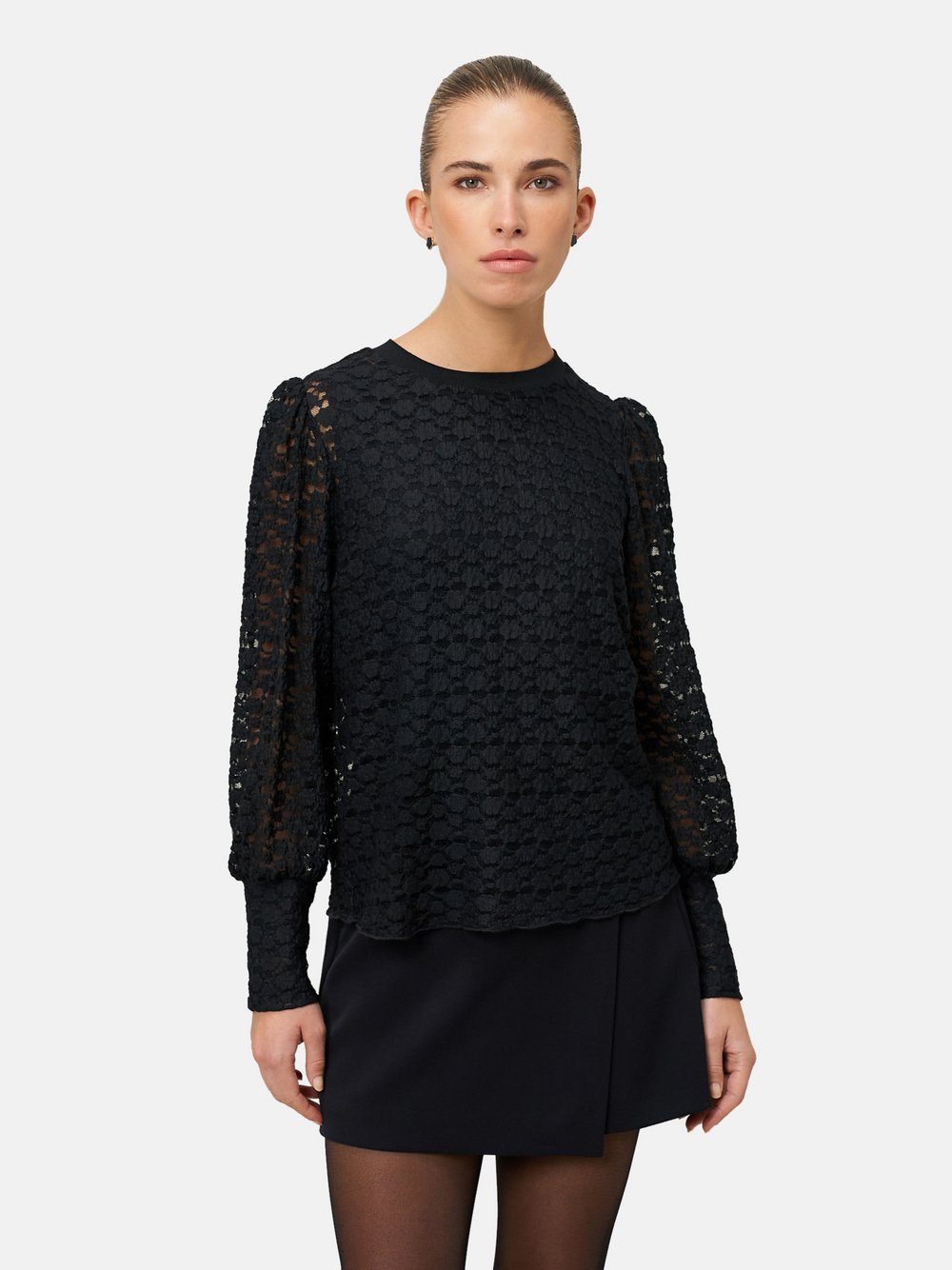 zero Spitzenbluse Damen schwarz, 40