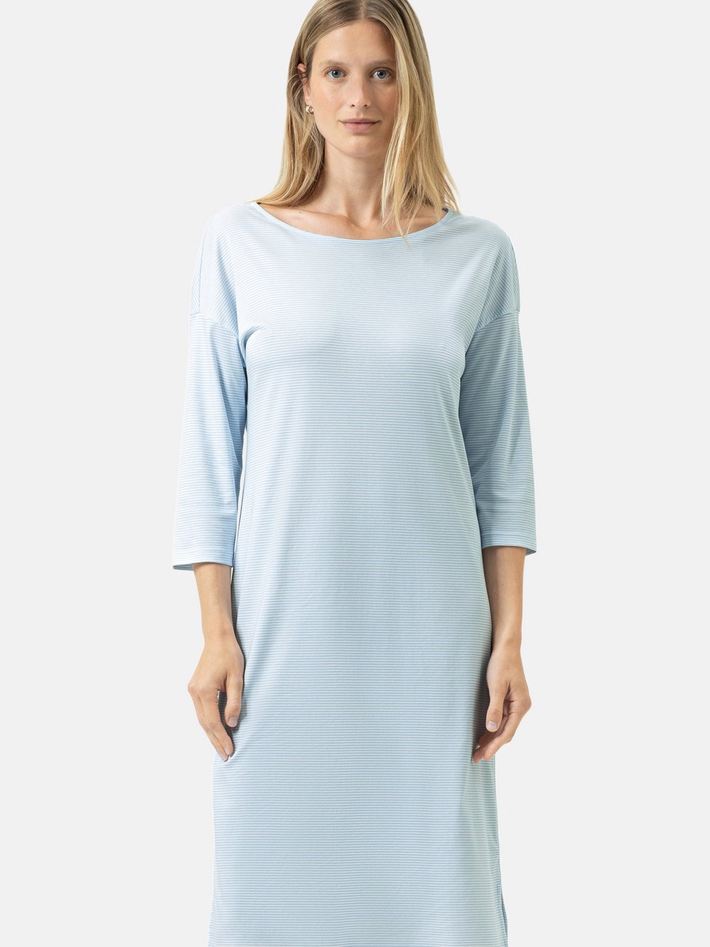 Mey Nachthemd Damen Baumwolle blau gestreift, 38