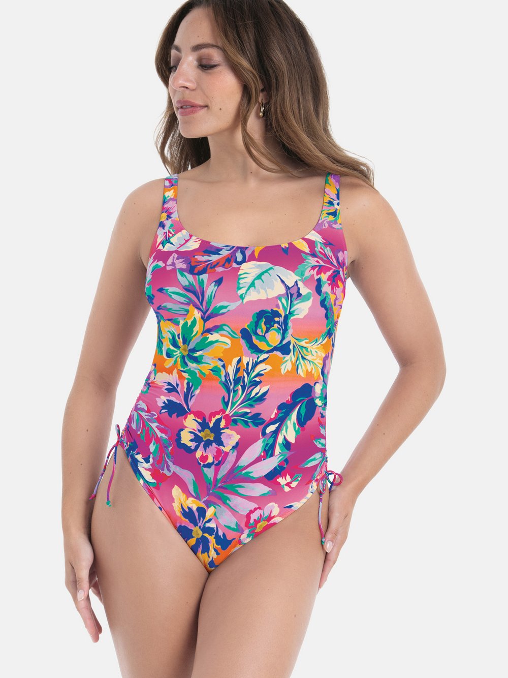 Thumbnail - Rosa Faia Badeanzug Damen pink gemustert, 38C