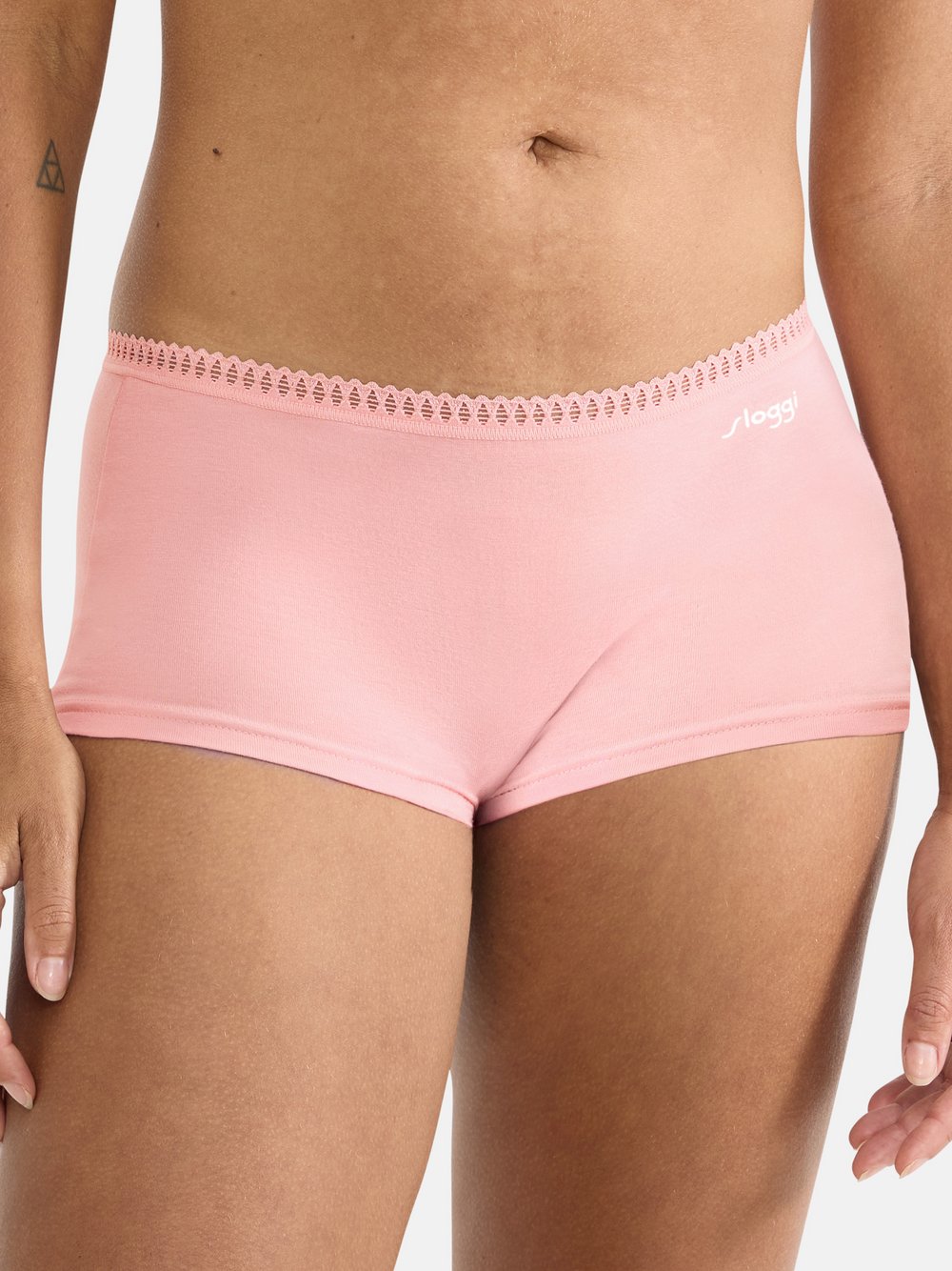 Thumbnail - sloggi Short Slip Damen Baumwolle rosa gemustert, L
