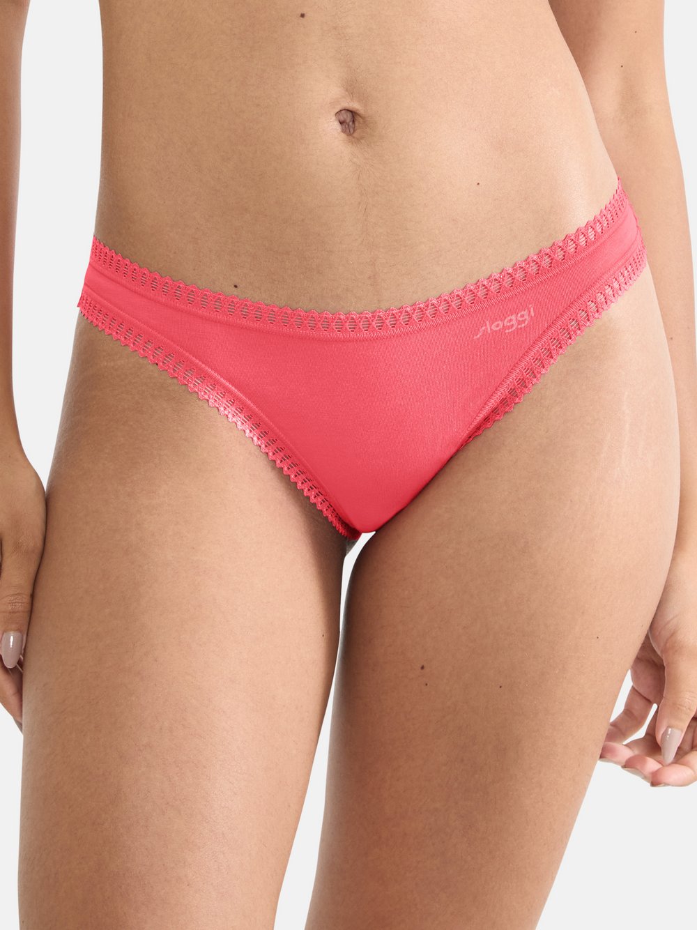 sloggi String Damen Baumwolle rosa gemustert, XXL