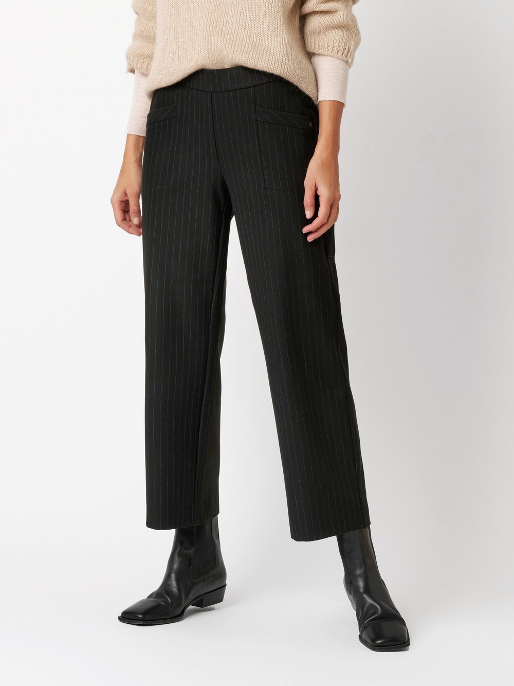 TONI Hose Damen schwarz gestreift, 44