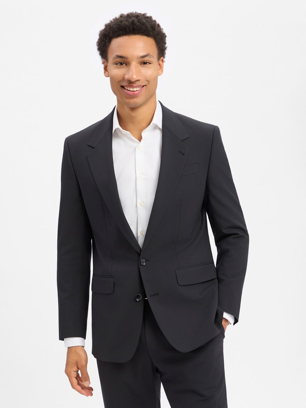 Thumbnail - Digel MOVE Anzug-Sakko mit Schurwoll-Anteil Herren Super Slim Fit schwarz, 54