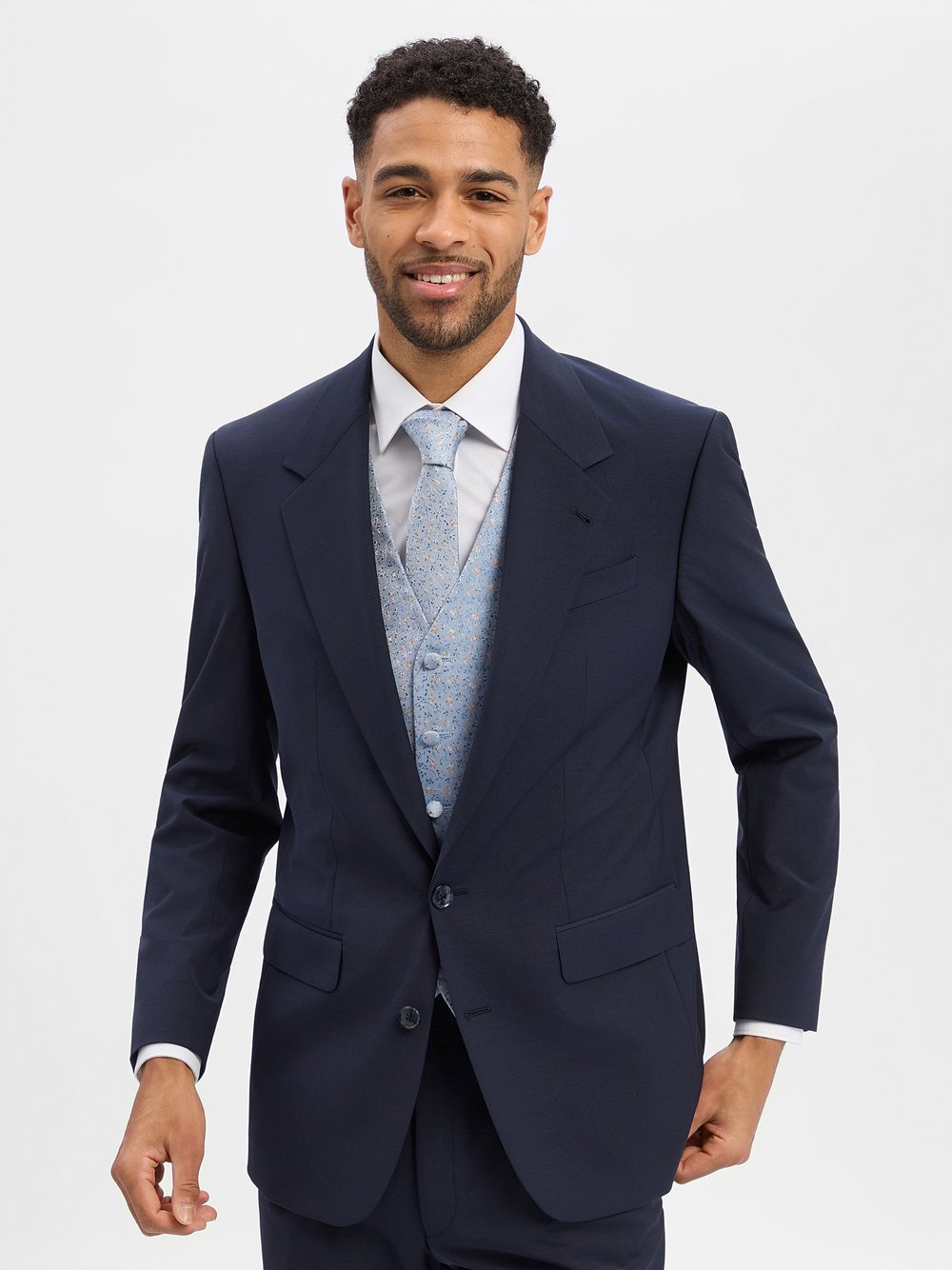 Digel MOVE Anzug-Sakko mit Schurwoll-Anteil Herren Super Slim Fit blau, 48