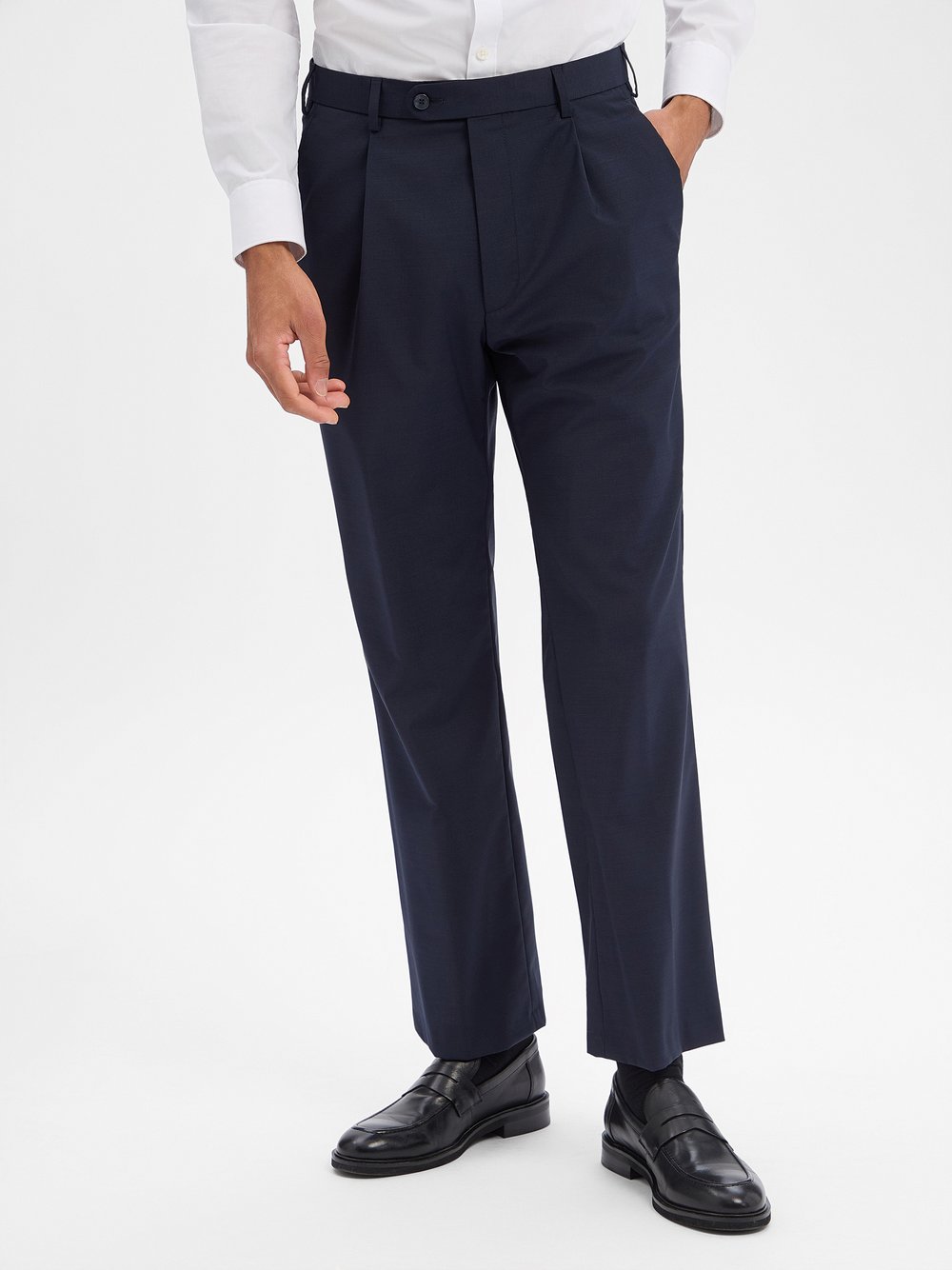 Digel MOVE Baukasten-Anzughose mit Schurwoll-Anteil Herren Super Slim Fit blau, 52