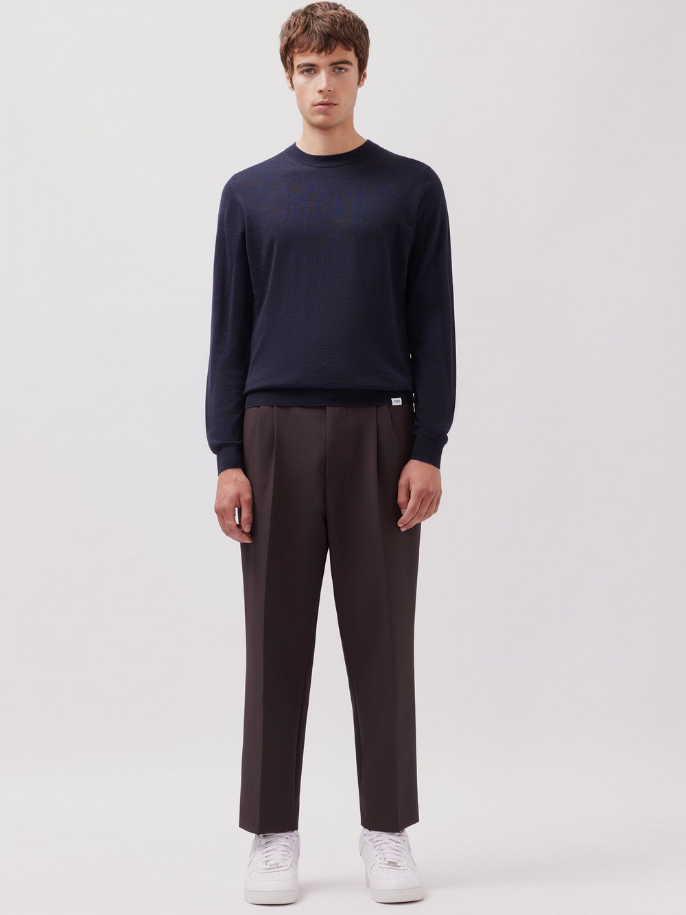 Studio Seidensticker Pullover Herren Merino blau, XS